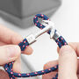 Personalised Men's Blue Rope Nautical Anchor Bracelet, thumbnail 2 of 9