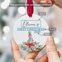 Baby Boy's First Christmas Personalised Ceramic Bauble, thumbnail 5 of 7