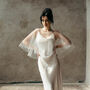 White Wedding Dress Cover Up | Pearl Cape Veil, thumbnail 12 of 12