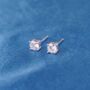 8 Mm Cz Stone Stud Earrings, Sparkly Studs, Cubic Zirconia Studs, thumbnail 6 of 7