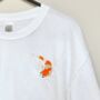 Koi Carp Embroidered T Shirt, thumbnail 3 of 7