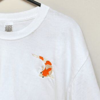 Koi Carp Embroidered T Shirt, 3 of 7