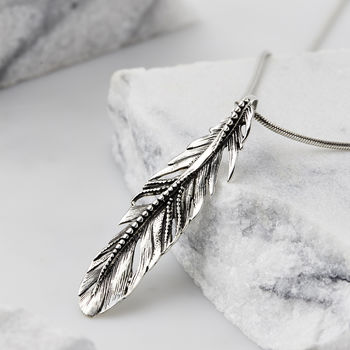 Freedom Feather Silver Statement Earrings By Charlotte's Web Jewellery