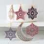 Eid Decorations In Wood, Set Of Six, thumbnail 2 of 3