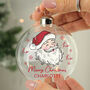 Personalised Santa Glass Bauble, thumbnail 3 of 4