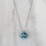 The Nugét Turquoise Birthstone Necklace, Silver, thumbnail 2 of 7