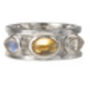 Sterling Silver Mixed Gemstone Drum Ring, thumbnail 4 of 9