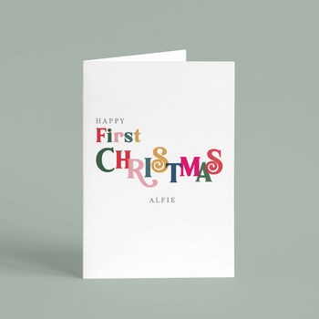 Personalised Baby's First Christmas Card, 2 of 4