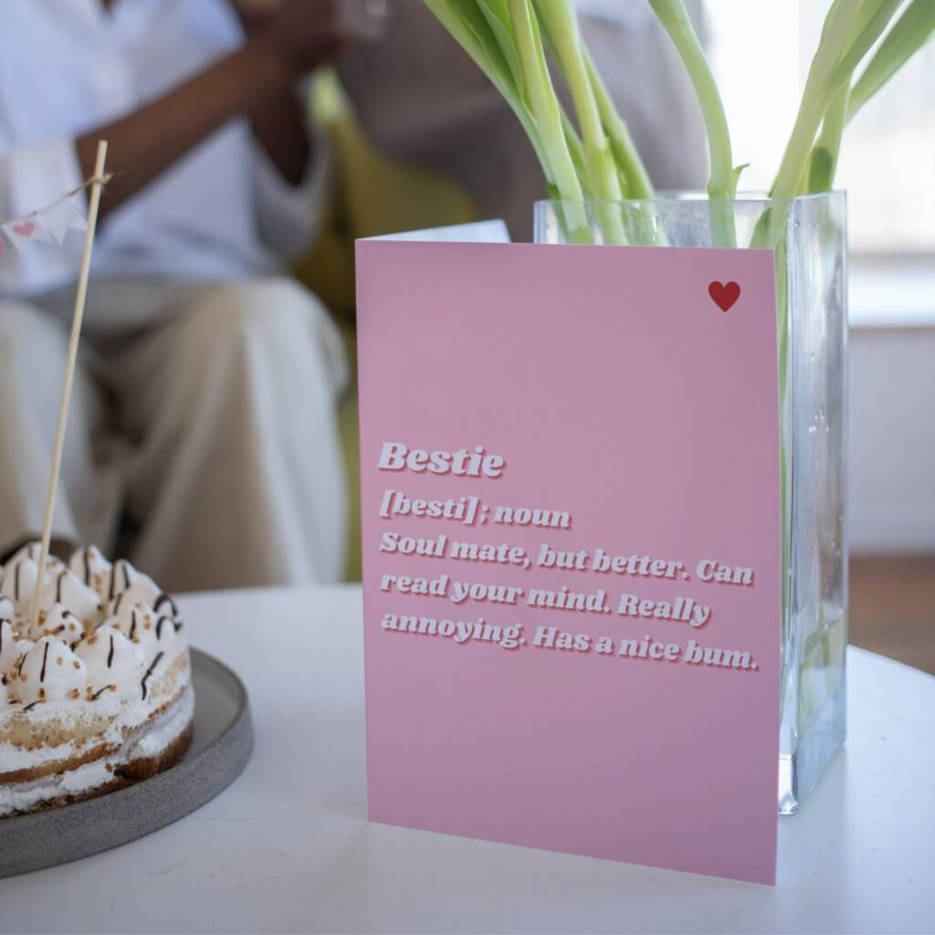 Definition Of A Bestie Greeting Card By Moo May Studio 