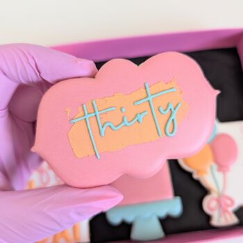 Personalised Milestone Birthday Biscuit Gift Set, 3 of 7