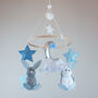 Blue Bunnies Baby Mobile, thumbnail 1 of 6