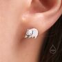 Sterling Silver Wombat Stud Earrings, thumbnail 6 of 11