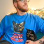 Funny Cat Dad Christmas Jumper Personalised, thumbnail 11 of 12