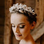 Vibrant Red Crystal Fascinator Headband, thumbnail 4 of 7