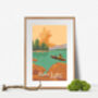 Bass Lake USA Travel Poster Art Print, thumbnail 4 of 8