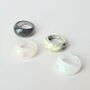 Chunky Marble Effect Resin Statement Ring, thumbnail 1 of 4