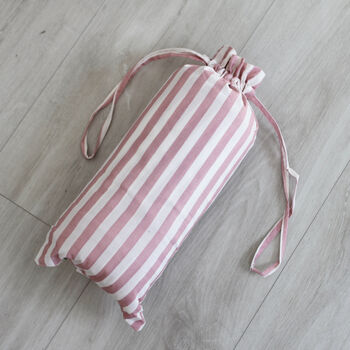 Pink Stripe Duvet Cover And Pillowcase Set Two Sizes, 9 of 9