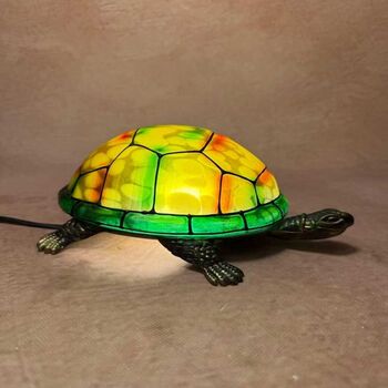 Turtle Tiffany Table Lamp, Home Decor, Animal Lighting, 10 of 11