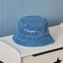 Personalised Seashell Denim Bucket Hat, thumbnail 1 of 3
