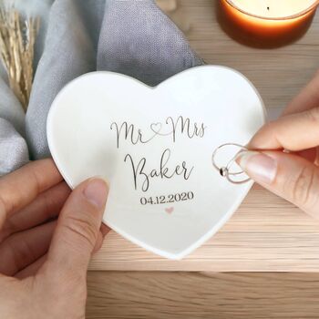 Personalised Wedding Gift Ring Dish, 4 of 9