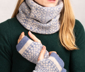 Soft Knitted Fair Isle Lambswool Snood, 7 of 12