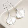 Sterling Silver Peace Lily Drop Earrings, thumbnail 3 of 5