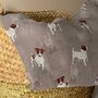 Jack Russell Print Scarf In Grey, thumbnail 5 of 5