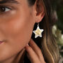 Silver And Gold Plated Star Earrings, thumbnail 1 of 4