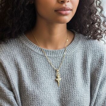 Personalised 18ct Gold Plated Ballerina Necklace, 2 of 12