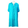 Turquoise Luxury Silk Hand Tie Dyed Shirt Dress, thumbnail 1 of 6
