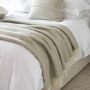 Extra Large Putty Woven Wool Throw, thumbnail 3 of 3