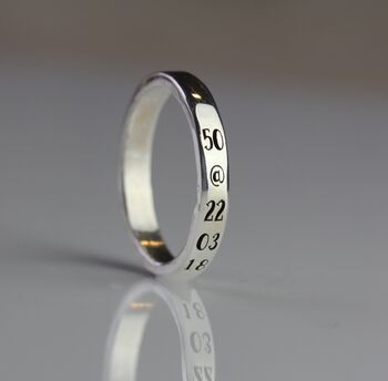 Silver Personalised Ring For Special Birthdays, 2 of 4