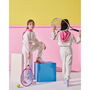 Shine Girls Cotton Tracksuit – Ecru And Pink, thumbnail 3 of 4