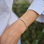Sterling Silver 925 Milestone 30 40 50 60 70 80 90 Bead Birthday Bracelet, thumbnail 2 of 9