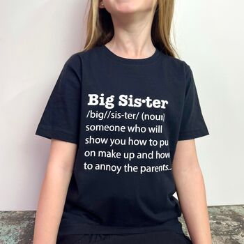 Big Sister And Little Sister Definition T Shirt Set, 4 of 8