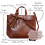 Leather Shoulder Bag With Tassel, Tan, thumbnail 6 of 6