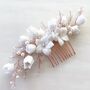 Rose Gold Floral Hair Comb, thumbnail 2 of 6