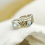 Moonstone And Blue Topaz Ring, thumbnail 7 of 8
