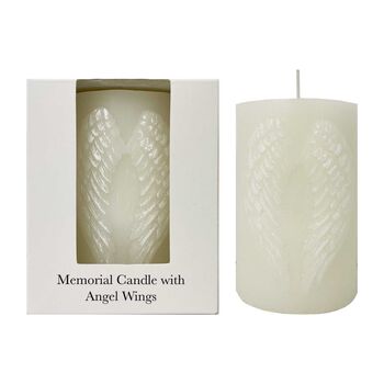 3D Guardian Angel Wings Memorial Candle, 6 of 7
