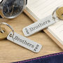 Brothers Gift Pair Of Personalised Keyrings, thumbnail 1 of 4