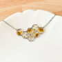 Stainless Steel Honeycomb Bee Necklace, thumbnail 2 of 6