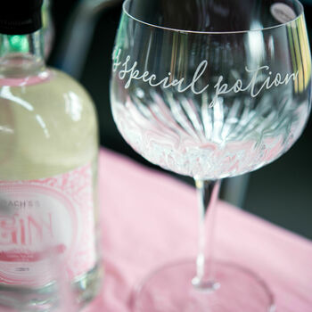 Crystal Cut Personalised Gin Glass, 5 of 8