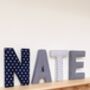 Navy Blue Fabric Letters, thumbnail 3 of 12