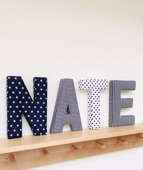 Navy Blue Fabric Letters, 3 of 12