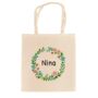 Personalised Kids Wreath Linen Tote Bag, thumbnail 3 of 4