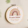 Personalised Rainbow Design New Baby Hoop, thumbnail 1 of 3