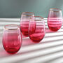 G Decor Set Of Four Monroe Ribbed Ombre Tumbler Glasses, thumbnail 1 of 4