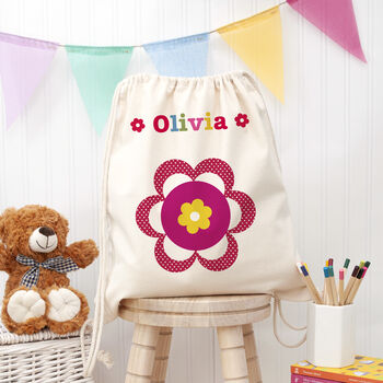 Personalised Girl's Cotton Nursery Bag, 4 of 12
