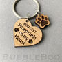 Pet Memorial Heart Keyring. You Left Pawprints, thumbnail 1 of 9