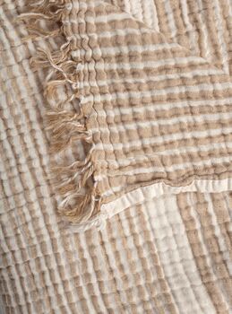 Striped Organic Cotton Peshtemal Towel, 5 of 10